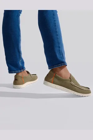 NEEMANS Men Textured Round Toe Canvas Loafers