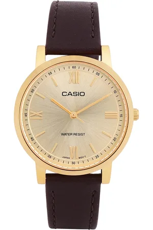 Casio Women Leather Straps Water Resistance Analogue Watch A2159