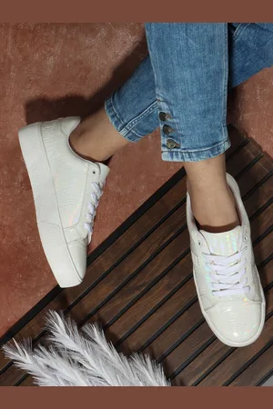 Elle Women Textured Water Repnt Upper Lace-Ups Sneakers