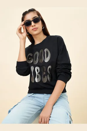 Pantaloons Girls Printed Round Neck Long Sleeves Pullover Sweatshirt