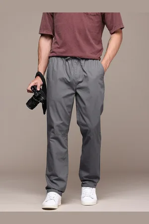 Roadster The Life Co. Men Checked Straight Fit Pure Cotton Chinos Trousers