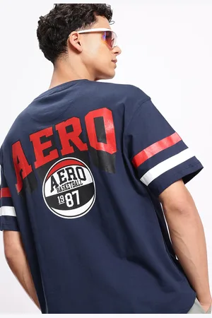 Aeropostale Men Brand Logo Printed Drop-Shoulder Sleeves Pure Cotton T-shirt