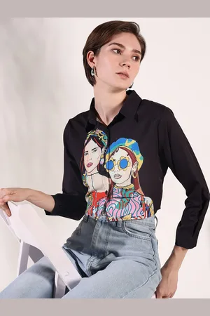 SHOWOFF Women Comfort Boxy Opaque Printed Casual Shirt