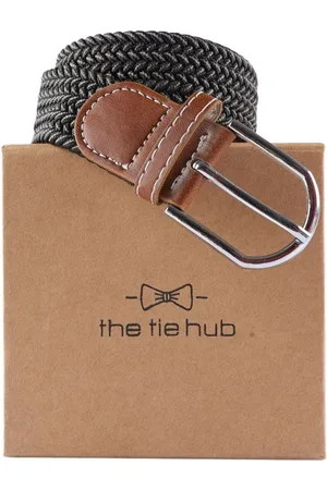 The Tie Hub Men Braided Stretchable Casual Elasticated Belt