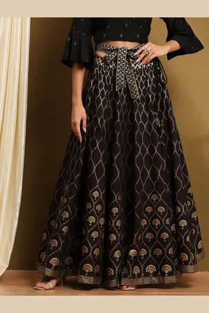 Biba Floral Woven Design Sequinned Top With Skirt