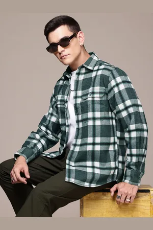 Roadster The Life Co. Opaque Checked Relaxed Fit Casual Shacket