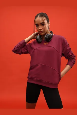 DressBerry Radiant Ruby Printed Detail Sweatshirt