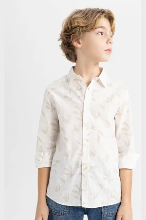 DeFacto Boys Cotton Printed Casual Shirt