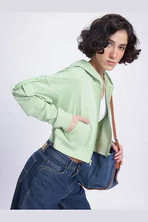 DressBerry Urban Essentials Hooded Crop Sweatshirt