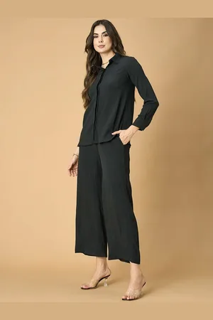 DressBerry Black Shirt Collar Long Sleeves Shirt With Trouser