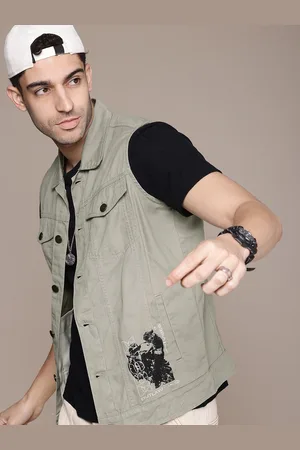 Roadster The Life Co. Sleeveless Pure Cotton Tailored Jacket