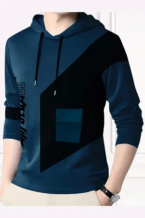 Ausk Typography Printed Long Sleeves Hooded Tshirt