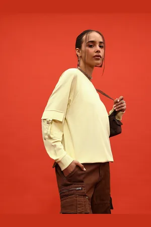 DressBerry Citrus Burst Raglan Sleeves Sweatshirt