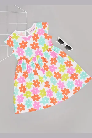 Pantaloons Girls Cotton Floral Print Fit & Flare Dress