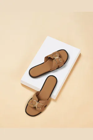 Pantaloons Women Embellished Open Toe Flats