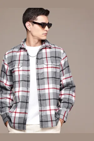 Roadster The Life Co. Opaque Checked Relaxed Fit Casual Shacket