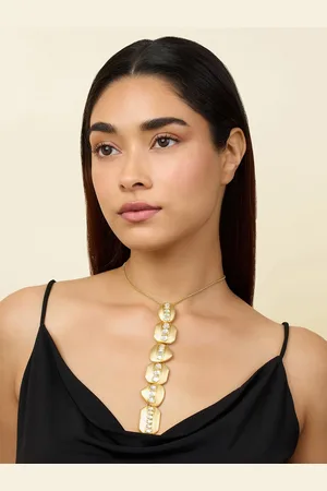 ISHARYA Brass Gold-Plated Necklace