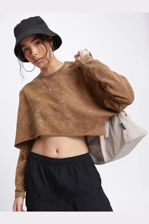 DressBerry Easy Fit Dyed Cropped Boxy Sweatshirt