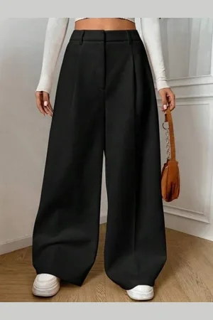 Broadstar Women Smart High-Rise Pleated Korean Pants