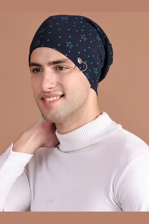 VIMAL JONNEY Men Navy Blue Printed Beanie