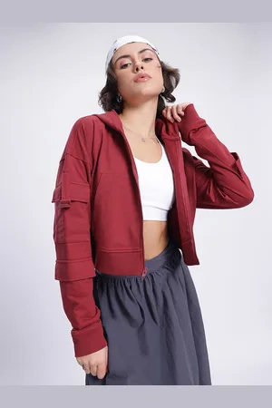 DressBerry Street Luxe Pockets Power Hooded Crop Sweatshirt
