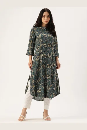 Amukti Floral Printed A Line Kurta