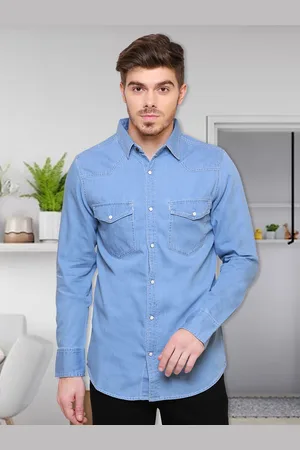 Kuons Avenue Smart Slim Fit Denim Casual Shirt