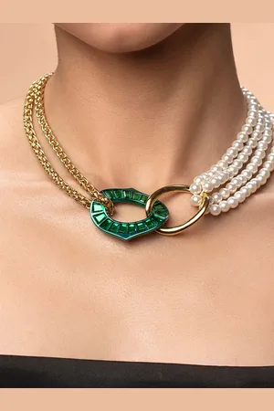 ISHARYA Brass Gold-Plated Necklace
