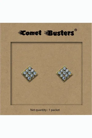 Comet Busters Gold-Plated Contemporary Studs Earrings Ear Stickers