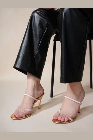 LAVIE Women Textured Slim Heeled Sandals