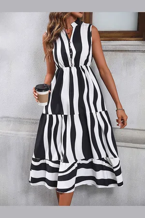 LULU & SKY Women Striped Fit & Flare Midi Dress