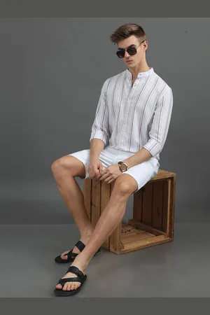 Bushirt Classic Striped Cotton Casual Shirt