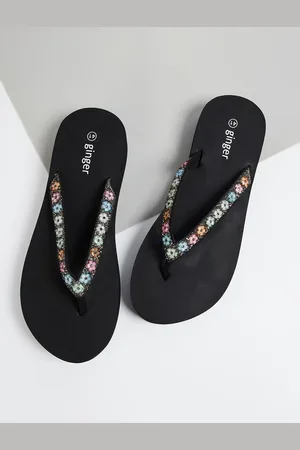 Lifestyle Women Embellished Thong Flip-Flops
