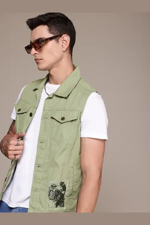 Roadster The Life Co. Sleeveless Pure Cotton Tailored Jacket