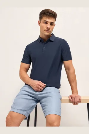 The Bear House Men Solid Polo Collar Slim Fit T-shirt