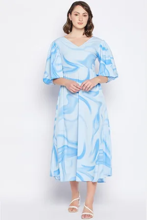 DressBerry Women Printed Fit & Flare Midi Dress