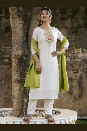 Navlik Women Ethnic Motifs Embroidered Regular Sequinned Kurta with Trousers & With Dupatta
