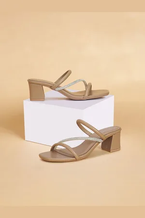 Pantaloons PU Ethnic Block Sandals