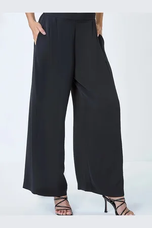 LULU & SKY Women Loose Fit High-Rise Parallel Trousers