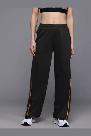HRX Women Side Stripe Detail Mid-Rise Regular Fit Training Track Pants
