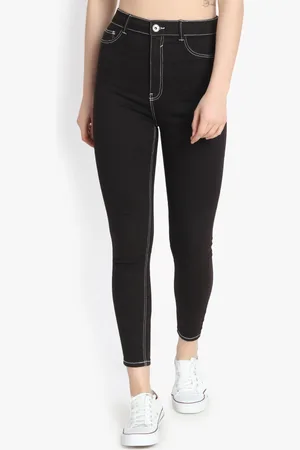 KOTTY Women Black Skinny Fit High-Rise Clean Look Stretchable Jeans
