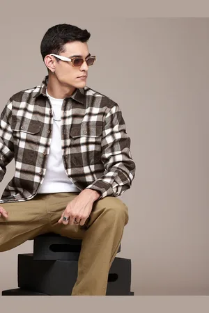 Roadster The Life Co. Opaque Checked Relaxed Fit Casual Shacket