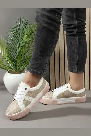 Elle Women Textured Sneakers