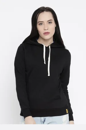 Campus Women Cotton Hooded Neck Pullover Sweatshirt