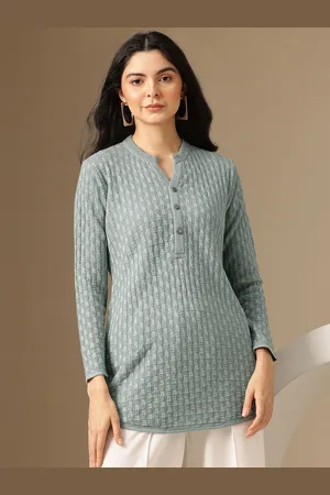 Chemistry Cable Knit Woollen Longline Pullover