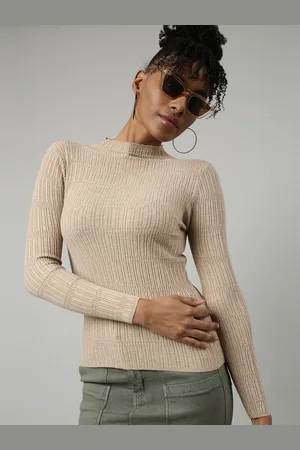 SHOWOFF Women High Neck Crop Top