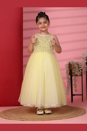 Toy Balloon Kids Girls Embellished Applique Net Fit & Flare Maxi Dress