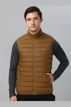 Van Heusen Athleisure Men Solid High Neck Sleeveless Quilted Jacket