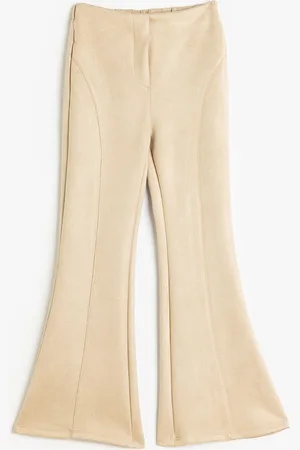 Koton Girls Mid Rise Bootcut Trousers