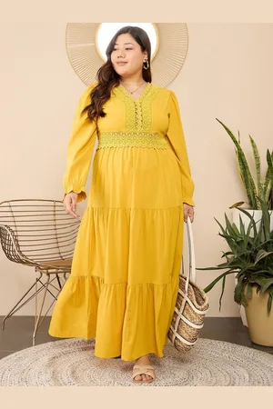 Berrylush Women V-Neck Plus Size Maxi Dress